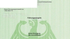 Die Abbildung eines Führungszeugnisses