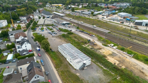 Luftaufnahme des Bahnhofquartiers